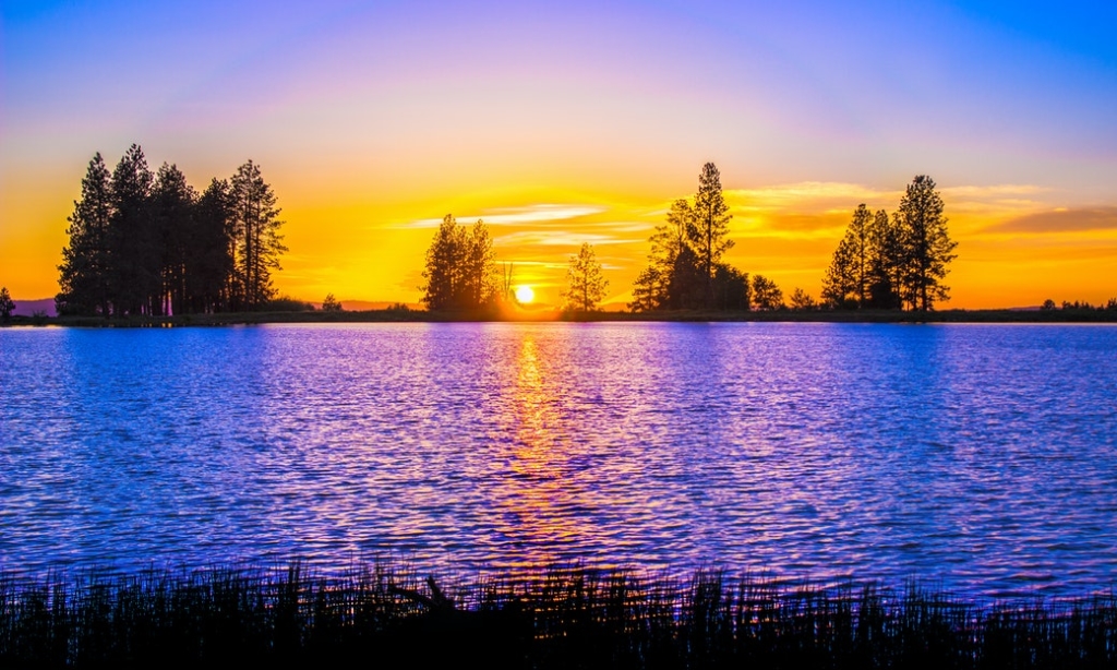 Lake at sunrise